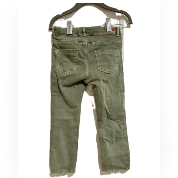 Zara Kids Olive Green Denim Pants - Picture 4 of 7